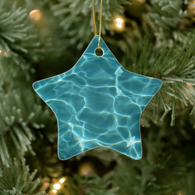 Swimming Pool Sports Star Photo Ceramic Tree Decoration (Tree)