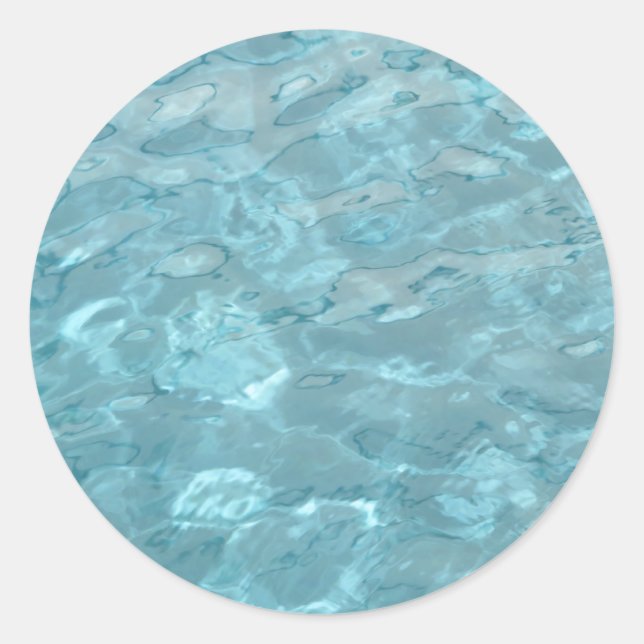 Swimming Pool Summer Abstract Classic Round Sticker (Front)