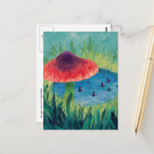 Swimming Pool under the Mushroom Postcard
