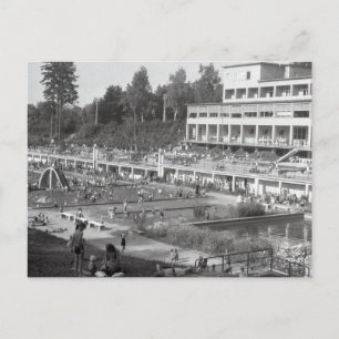 Swimming Pool, vintage Postcard