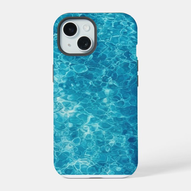 Swimming Pool Water  iPhone 15 Case (Back)