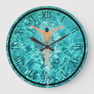 Swimming Pool Water Large Clock