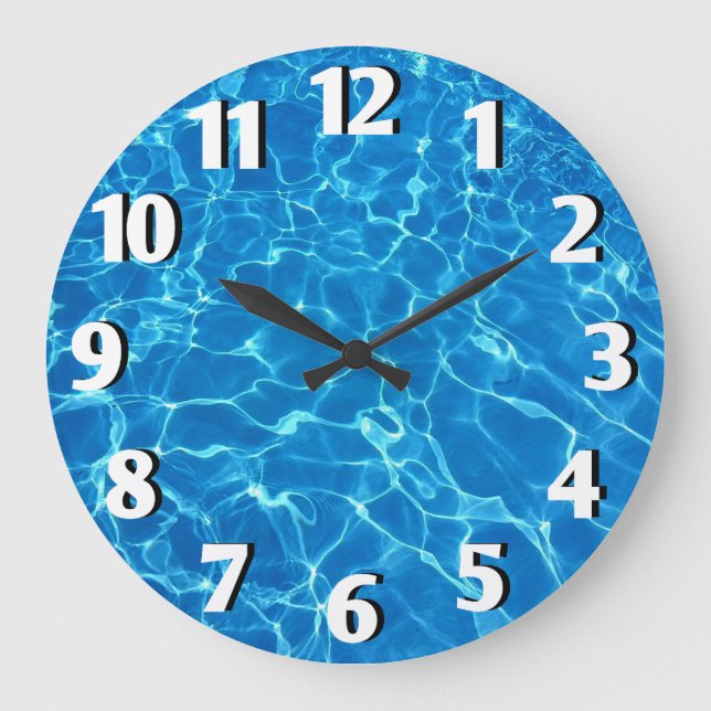 Swimming Pool Water Large Clock (Front)