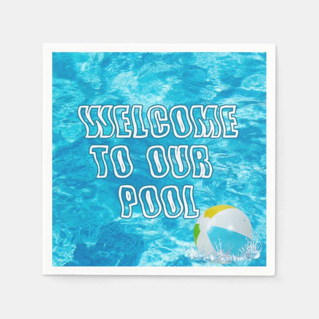 Swimming Pool Welcome Napkin (Front)