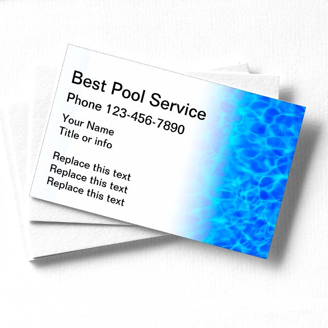 Swimming Pools And Service Business Card (Creator Uploaded)
