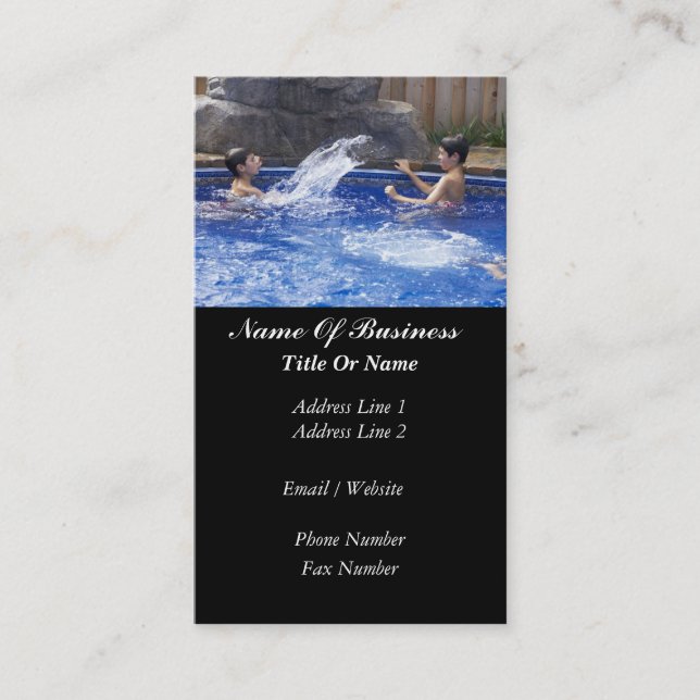Swimming Pools Business Card (Front)