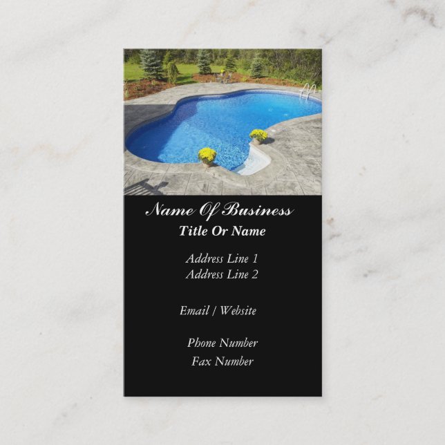 Swimming Pools Business Card (Front)
