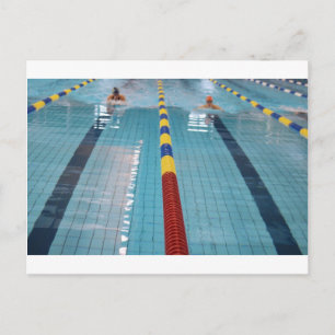 swimming postcard