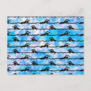 SWIMMING POSTCARD