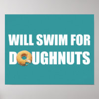 Swimming Poster, swim team, doughnuts