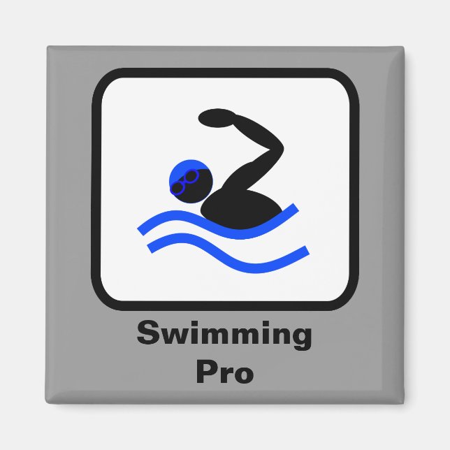 Swimming Pro Magnet (Front)