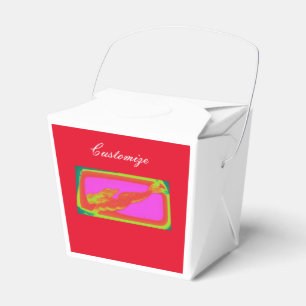 swimming red mermaid favour box