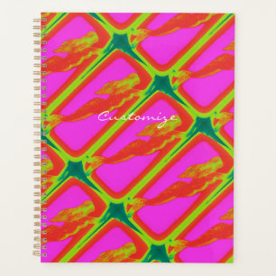 swimming red mermaid planner