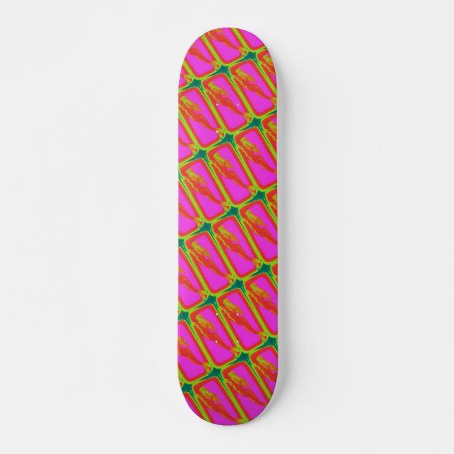 swimming red mermaids skateboard (Front)