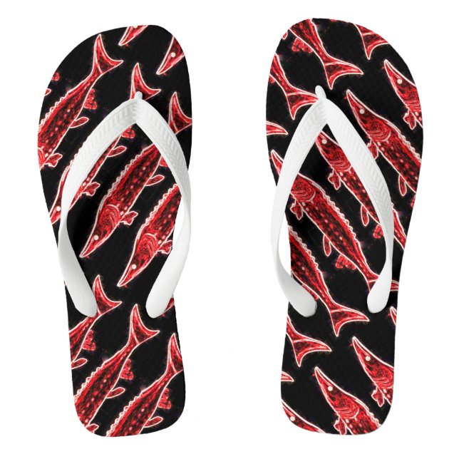 swimming red sturgeons Thunder_Cove Jandals (Footbed)
