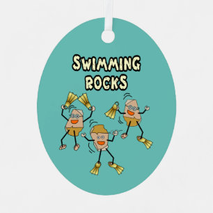 Swimming Rocks Metal Tree Decoration
