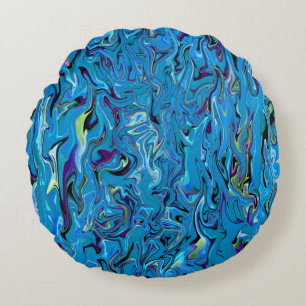 Swimming.... Round Cushion