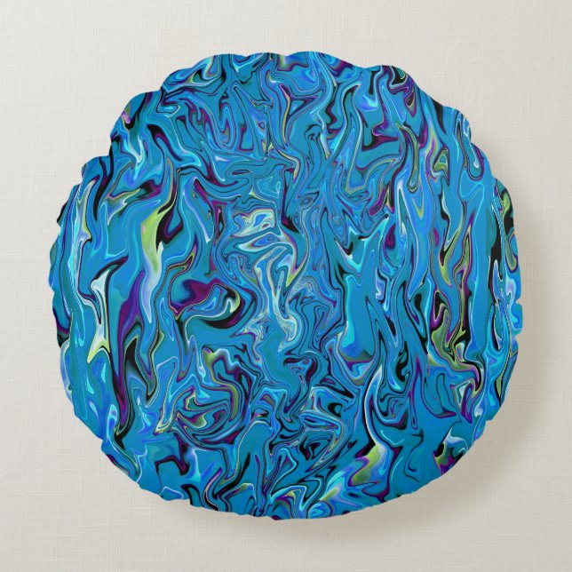 Swimming.... Round Cushion (Front)