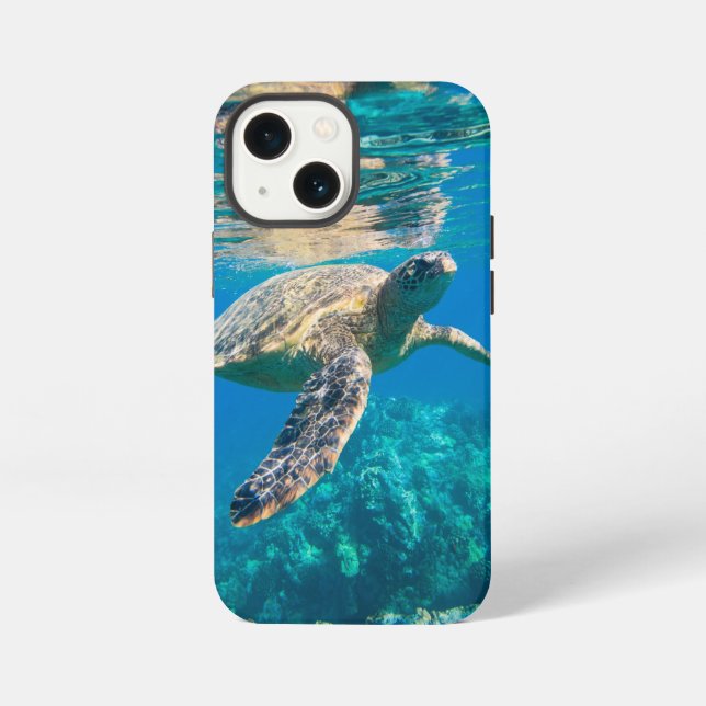Swimming Sea Turtle iPhone Case (Back)