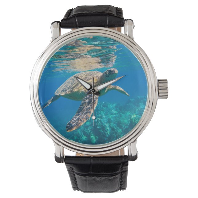 Swimming Sea Turtle Watch (Front)