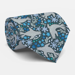 Swimming seals  tie