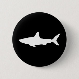 Swimming Shark 6 Cm Round Badge