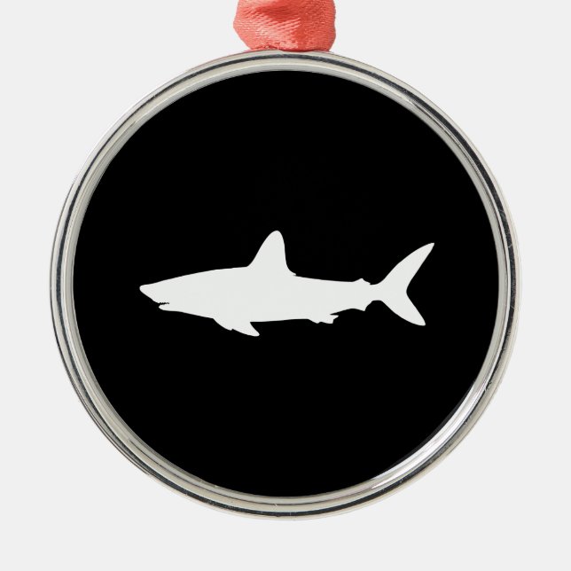Swimming Shark Metal Tree Decoration (Front)
