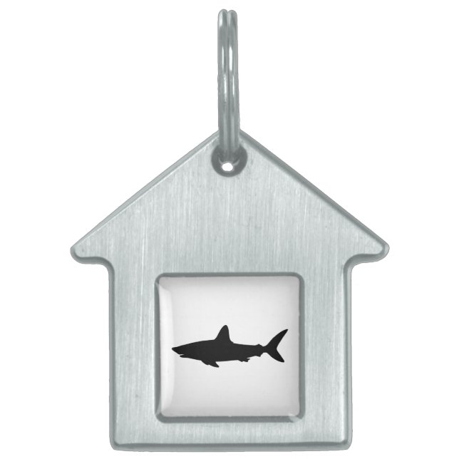 Swimming Shark Pet Name Tag (Front)