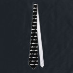 Swimming Shark Tie<br><div class="desc">The silhouette of a swimming shark in black and white designs.</div>