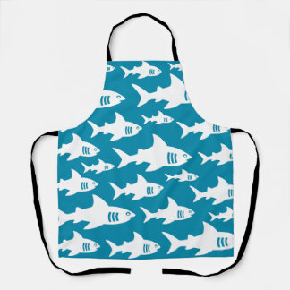 Swimming sharks apron