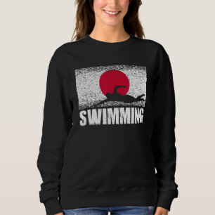 Swimming Sport Japan Flag Japanese Swimmer Sweatshirt