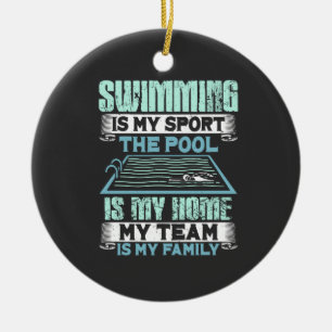 Swimming Swim Gift Ceramic Tree Decoration