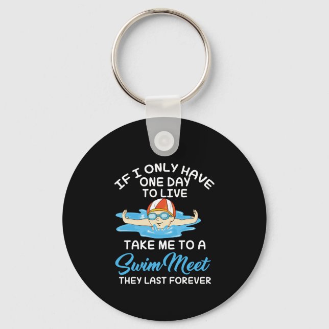 Swimming Swim Sport Gift Key Ring (Front)