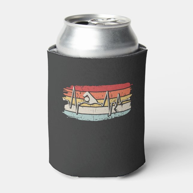 Swimming Swimmer Gift Can Cooler (Can Front)