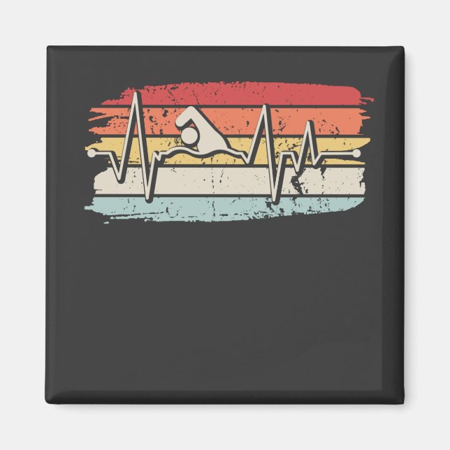 Swimming Swimmer Gift Magnet (Front)