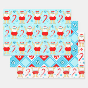 Swimming Swimmer Holiday Gift Wrapping Paper Sheet
