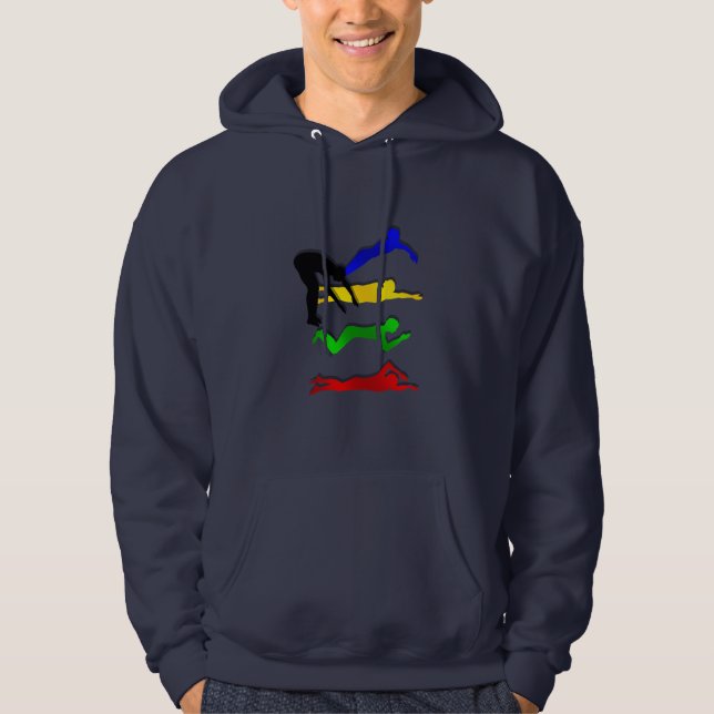 Swimming Swimmers Water Sports Swim Hoodie (Front)