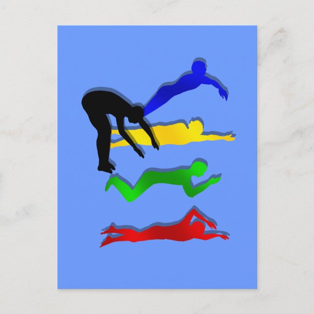 Swimming Swimmers Water Sports Swim Postcard (Front)