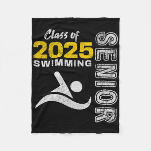 Swimming Team Senior Cl Of 2025 - Graduation 2025  Fleece Blanket