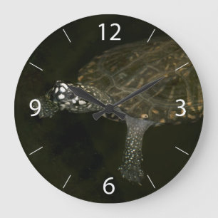 Swimming Turtle Large Clock