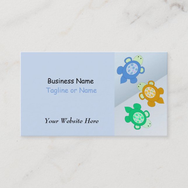 Swimming Turtles Business Card (Front)