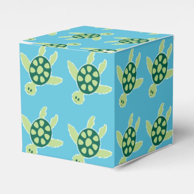 Swimming Turtles Favour Box (Front Side)