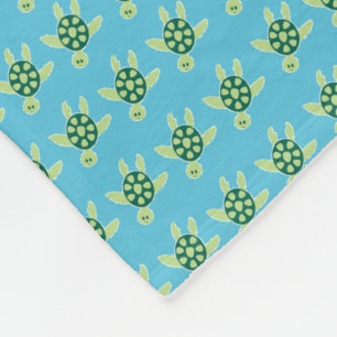 Swimming Turtles Fleece Blanket