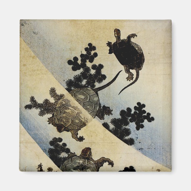 Swimming Turtles Magnet (Front)