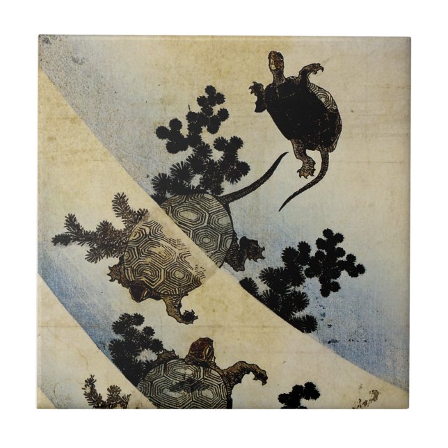 Swimming Turtles Tile (Front)