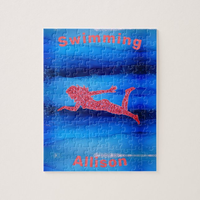 Swimming Under Water Girls   Jigsaw Puzzle (Vertical)