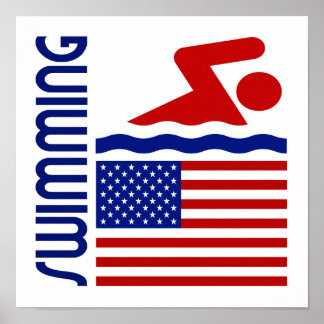 Swimming United States Poster