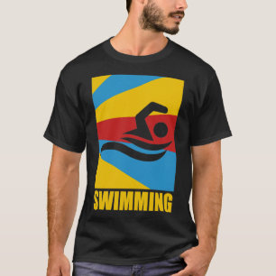 Swimming Vintage Swimmer Diving Retro Gift  T-Shirt