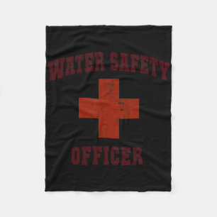 Swimming Water Safety Officer Off Duty Vacay Lifeg Fleece Blanket