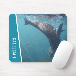 Swimming with a Seal Underwater Australia Mouse Pad